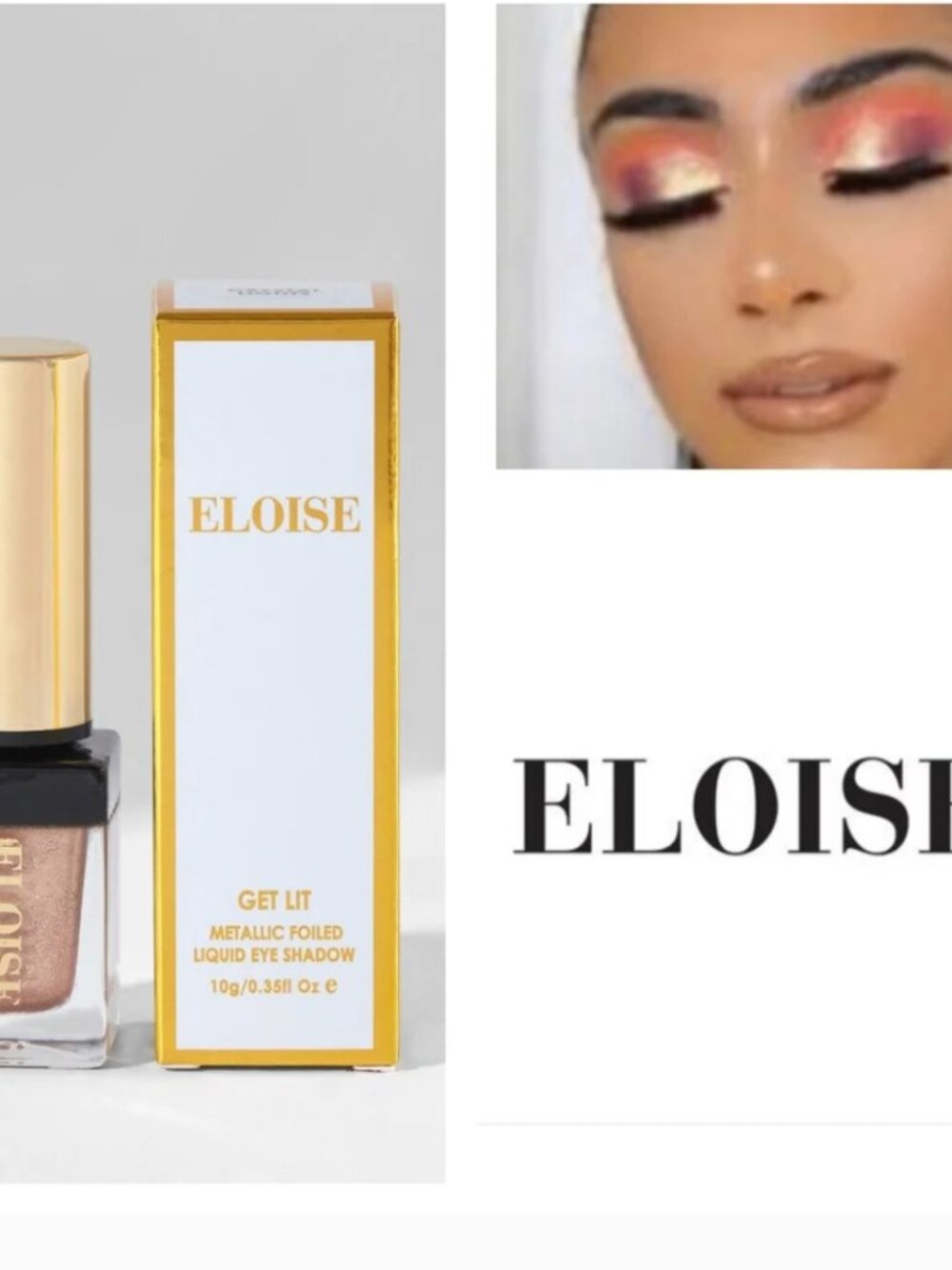 Eloise Get Lit Metallic Foiled Liquid Eye Shadow - Pure Gold